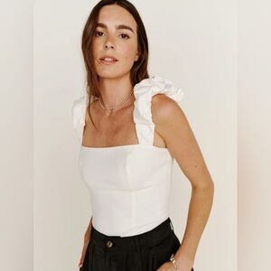 Reformation Elouise Top White - Size 6